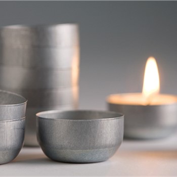Tealight aluminium beeswax candle tins ONLY